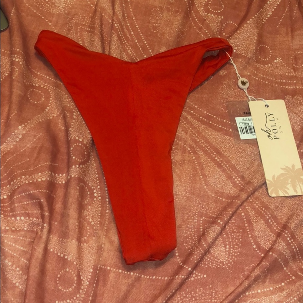 Red, High Cut Cheekiest bikini bottom